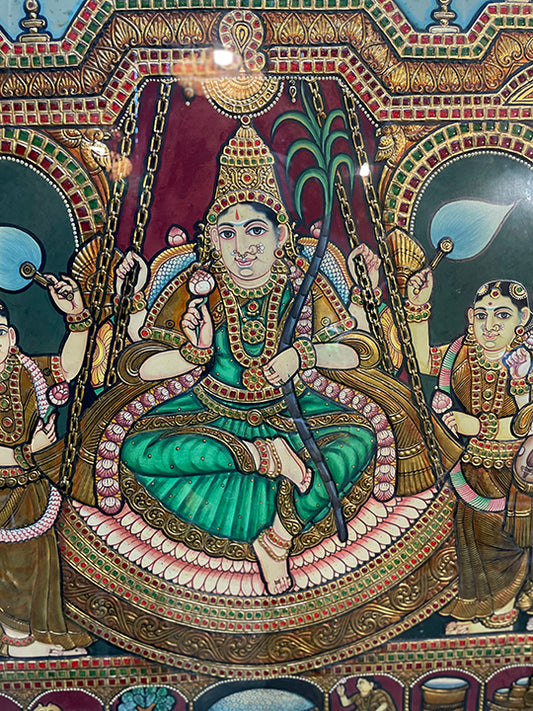 Tanjore painting Raja Rajeshwari Devi