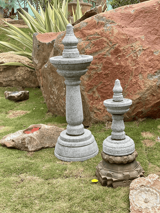 Granite Temple Lamp / ದೀಪ - Large