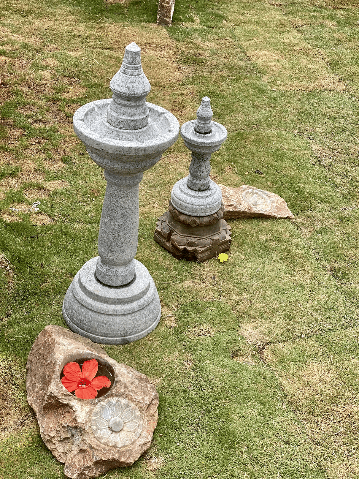 Granite Temple Lamp / ದೀಪ - Large