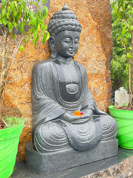 Granite Buddha Statue - 3 ft