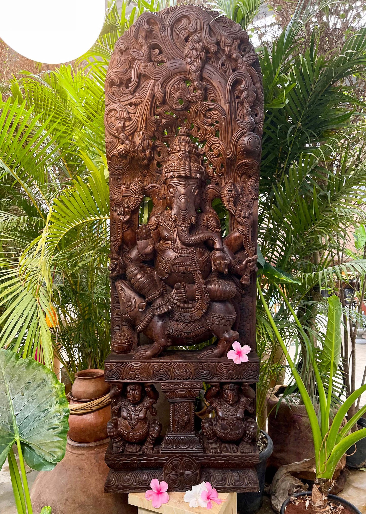 Ganesha Wooden Statue - 6ft