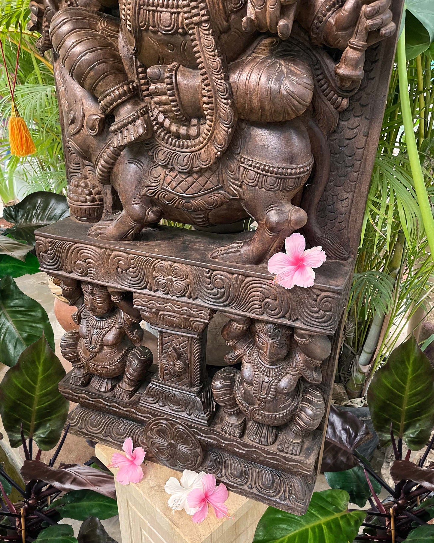 Ganesha Wooden Statue - 6ft