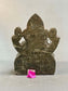 Seated Ganesha Stone Statue - Green