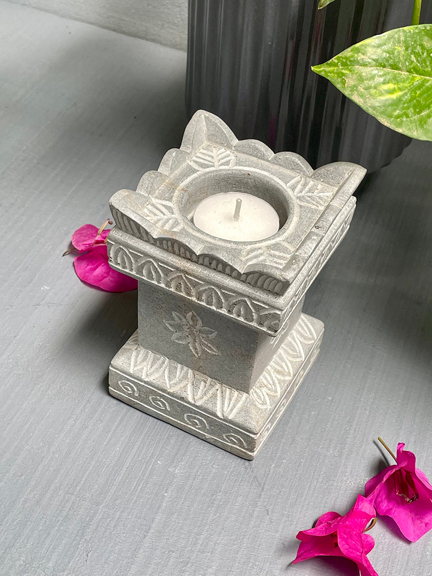 Brindavan Tea Light holder - Stone