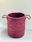 Large Basket Handwoven - Purple