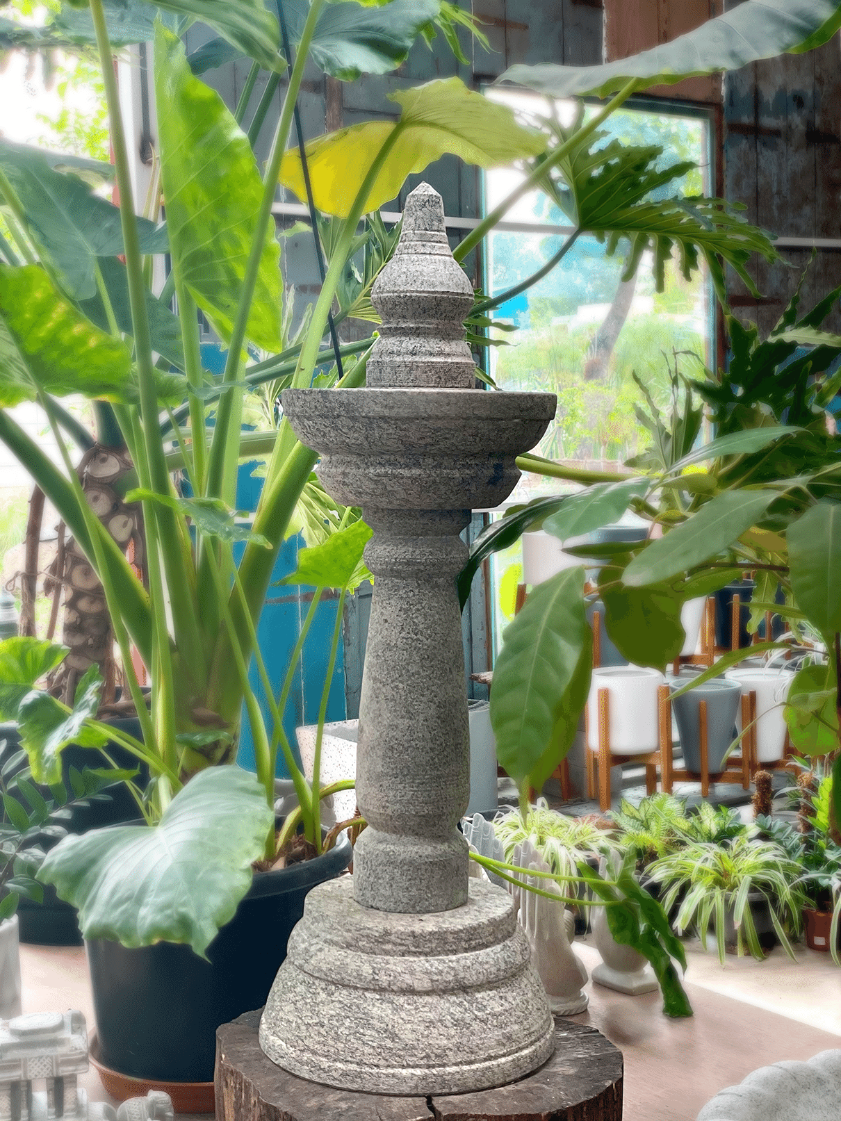 Granite Temple Lamp / ದೀಪ - Large