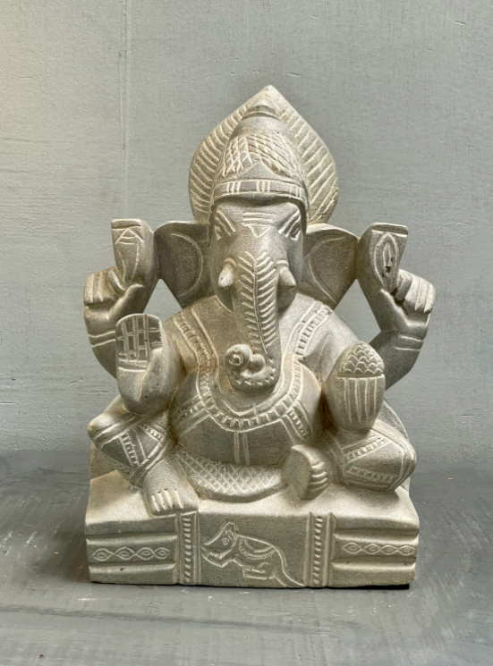 Seated Ganesha Stone Statue